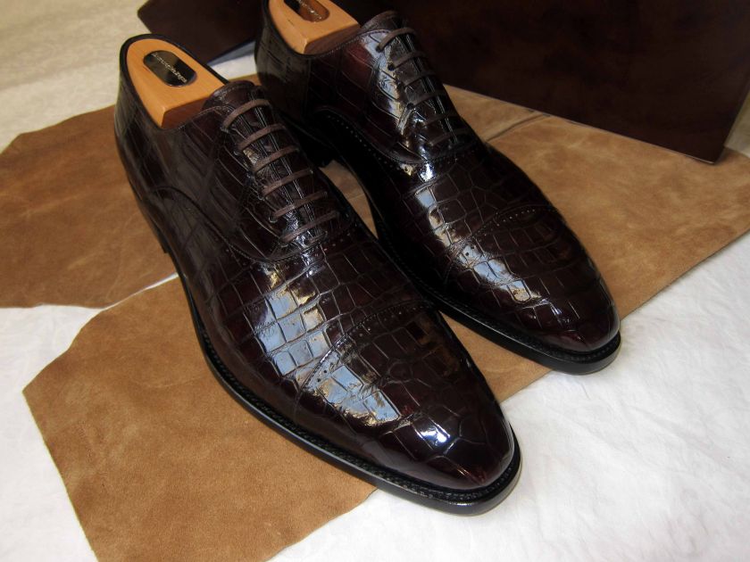 NEW Ermenegildo Zegna ALLIGATOR Limited Edition $7k Couture Shoes 11EE 