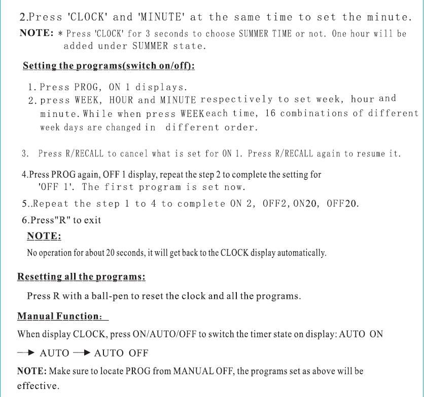 days 24hr on/off Electronic Programming Timer Switch Outlet Power 