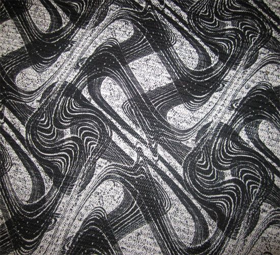 NEW Black White Geometric Poly Pucker Stretch Lace Fabric UNIQUE 