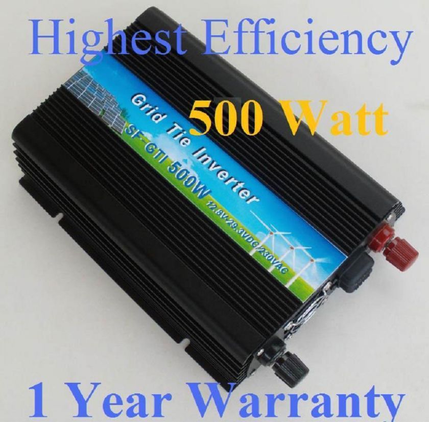   TIE INVERTER 500W   SOLAR, WIND, BATTERY;1 DAY   