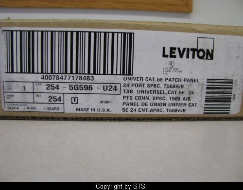 Leviton GigaMax 24pt Cat5e Patch Panel 5G596 U24 ~STSI  