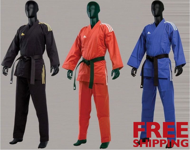 ADIDAS COLOR TAEKWONDO KARATE MASTER UNIFORM 3COLOR  