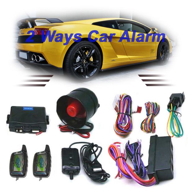 WAY LCD PAGERS CAR ALARM SYSTEM W/REMOTE ENGINE START  