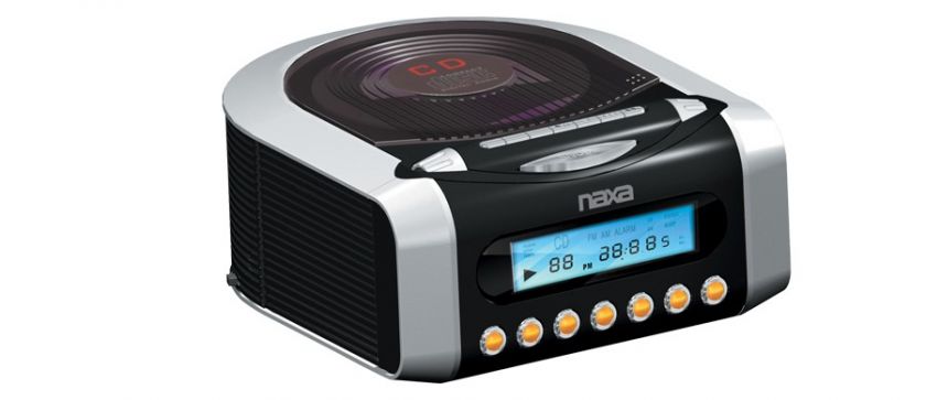 NAXA NX 157 DIGITAL ALARM CLOCK RADIO WITH CD PLAYER  