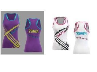 ZUMBA Instructor Tank Top NEW White Purple DANCE  