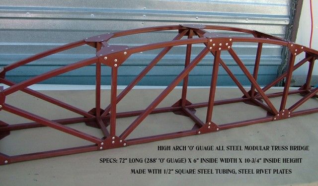 SCALE ARCHED CHORD TRUSS BRIDGE FULLY ASSEMBLED FOR LIONEL TYPE 