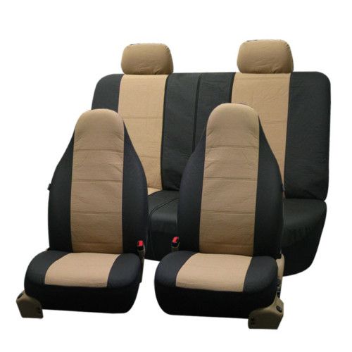 Leather Car Seat Covers One piece Bucket front covers and Rear split 