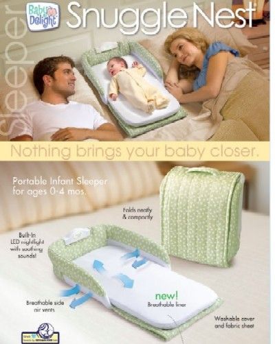 Baby Delight BD1160 Snuggle Nest Portable Sleeper w/ Mesh Liner Pink 