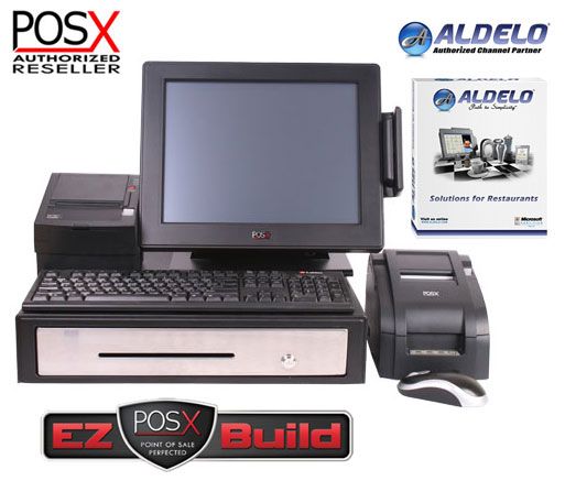 POS X ALDELO PRO COMPLETE RESTAURANT BAR 1 STATION NEW  