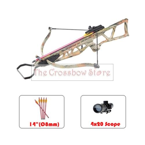 120 lbs Camouflage Green Hunting Crossbow 8 Arrow Scope  