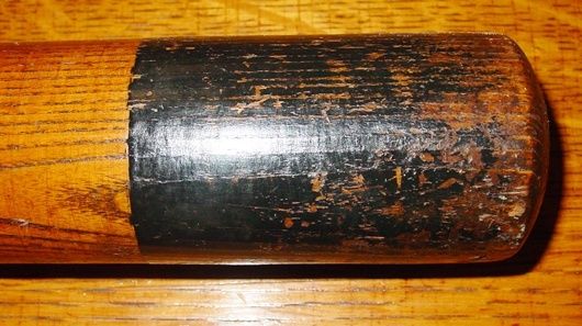 Vintage wood baseball bat ring style circa 1910  