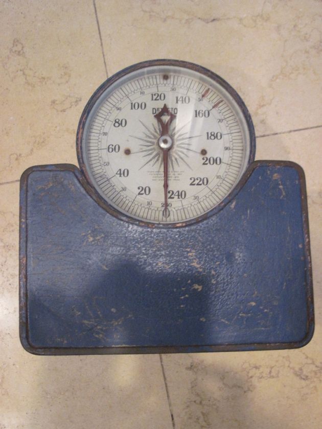 Vintage 1917 DETECTO Junior Bathroom Scale Jacob Bros 250# Watches 