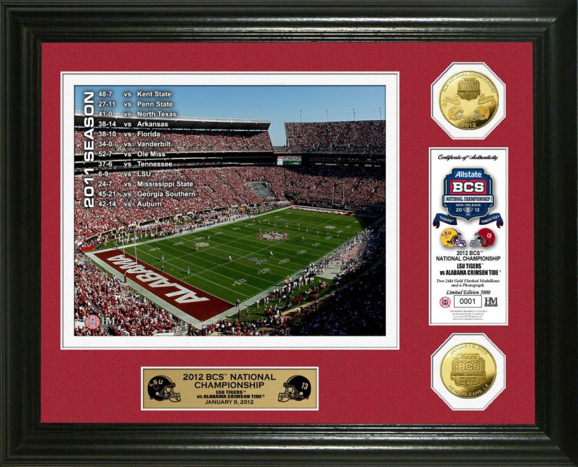 2012 BCS National Championship Game Alabama Crimson Tide Gold Coin 