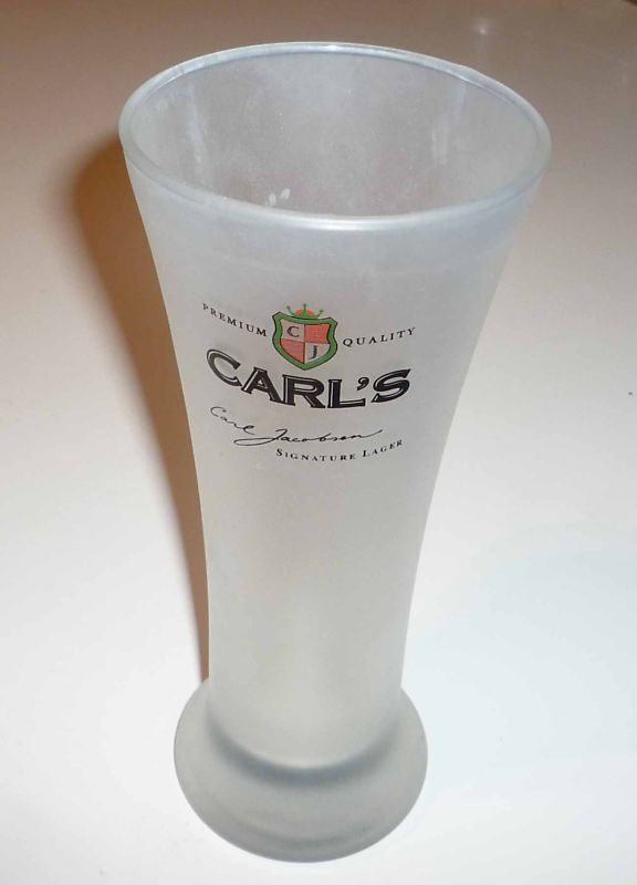 CARLS BEER Frosted Tall Beer GLASS MALAYSIA Jacobsen  