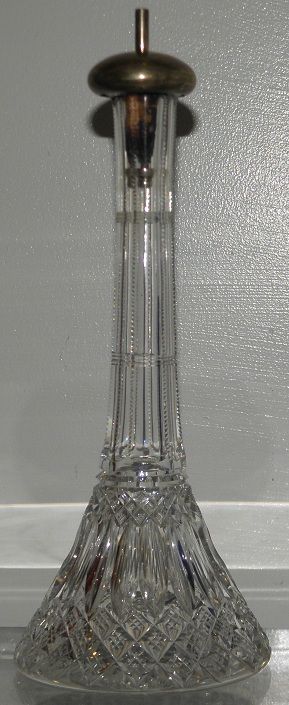   Antique 19th C American Brilliant Cut Glass Bitters Bottle NR  