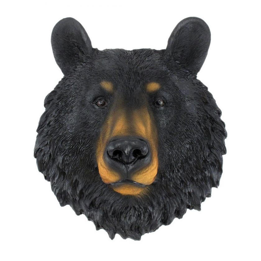 Black Bear Face Mini Bust Wall Hanging  