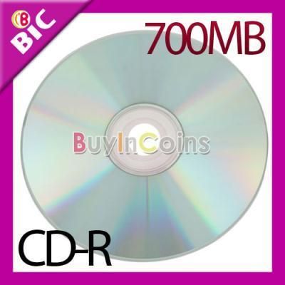1Pcs New Blank Recordable CD R CDR Blank Disc Disk 52X File Music 