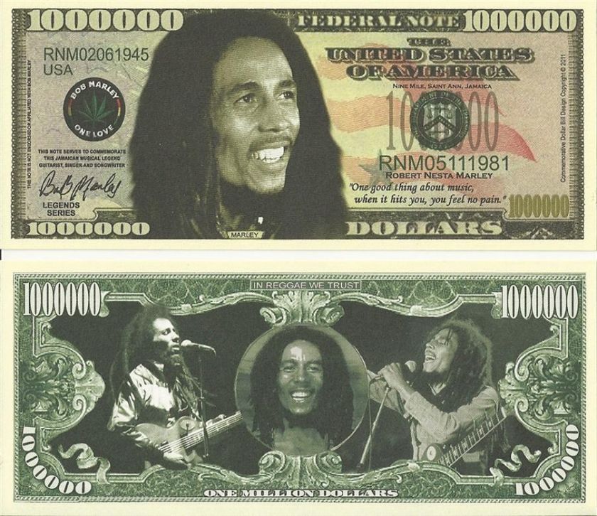 BOB MARLEY MILLION DOLLAR BILL (W/Protector)  