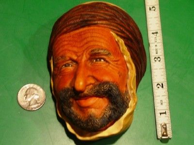 VINTAGE BOSSONS ENGLAND DECORATIVE 3D HEAD   MADE TO HANG ON WALL 