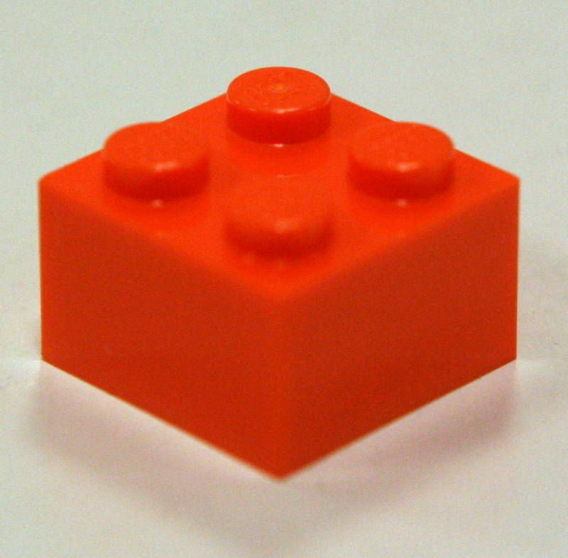 LEGO (10) Orange Square Brick Part Piece 2x2 *New*  