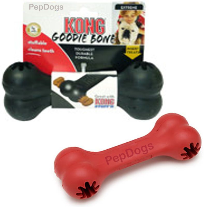 KONG Goodie Bone MEDIUM Rubber Dog Treat Dispenser Toy  