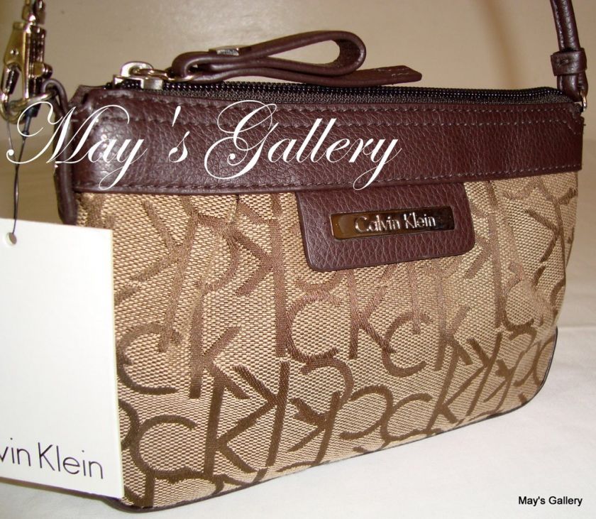 Calvin Klein Wristlet Hand Bag Mini Handbag Purse CK  