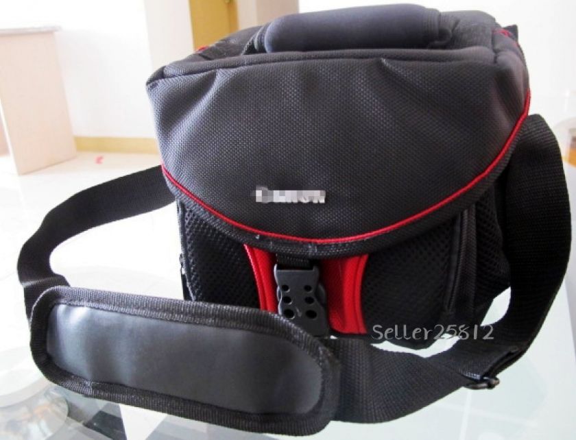 Case bag for canon 400D 450D 1000D 500D camera blk+ red  