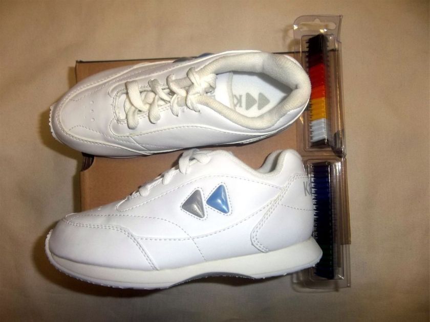 Kaepa Youth Liberty 2 Cheer Shoes NIB White/Interchangeable Logo 