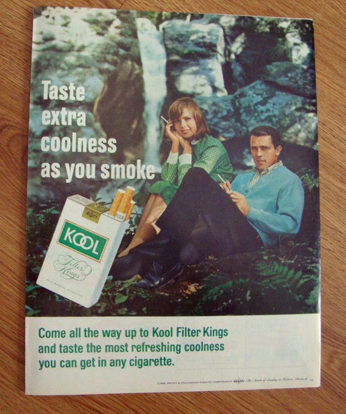 1965 Kool Cigarettes Ad  