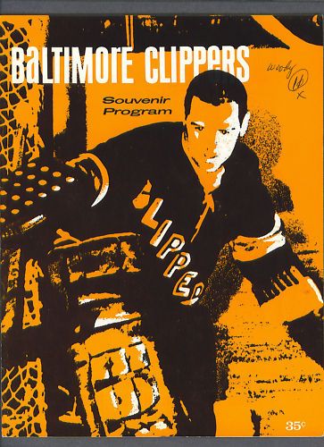 Baltimore Clippers vs Springfield Indians 1966 program  