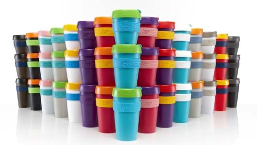 KeepCups fit into most car cup holders and many bicycle bottle holders 