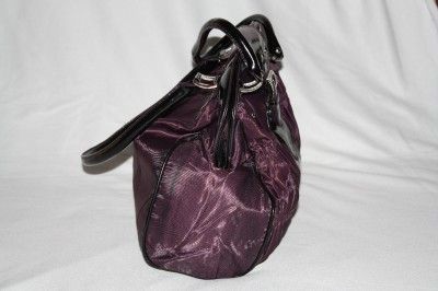 FABULOUS DAISY FUENTES HANDBAG, EGGPLANT PURPLE, LARGE WITH MAGENTIC 