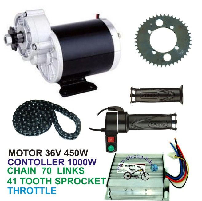 KIT ELECTRIC MOTOR BRUSHED 36V 450W QUAD CAR E BIKE  