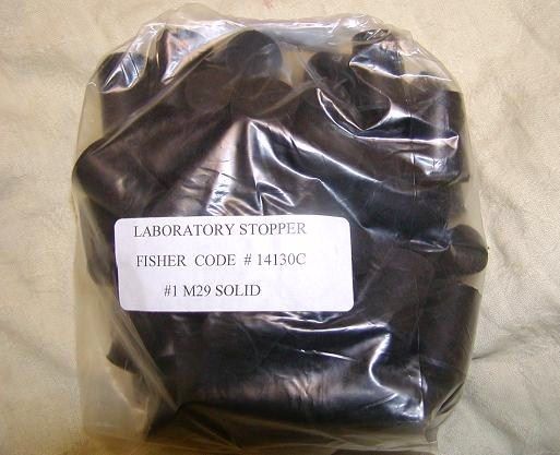 LAB STOPPER 14 130C SIZE 1 FISHER SOLID NEOPRENE  