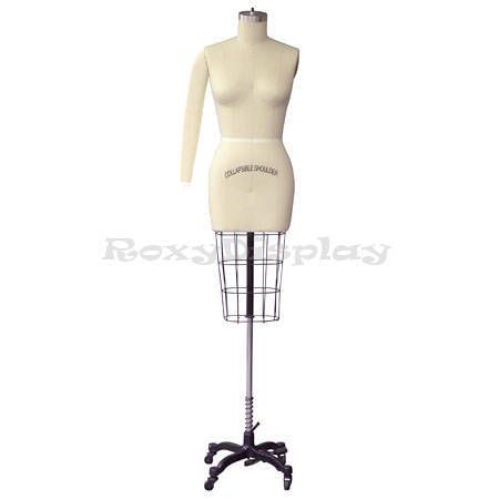 Professional dress form, Mannequin, Size 10, w/Hip+Arm  