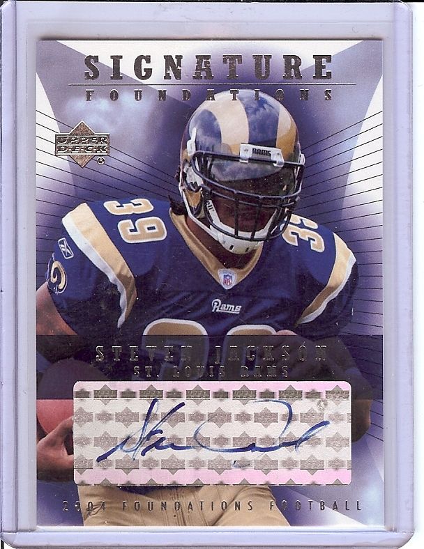 STEVEN JACKSON auto RC rookie UD Signature Foundations  