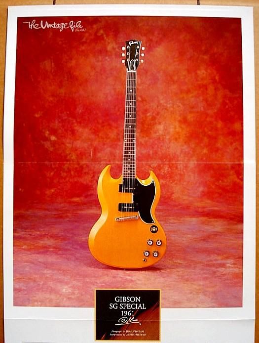 GIBSON VINTAGE 1961 SG SPECIAL GUITAR TRIBUTE POSTER  