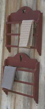 Primitive Tea Towel Holder drying rack Pattern  