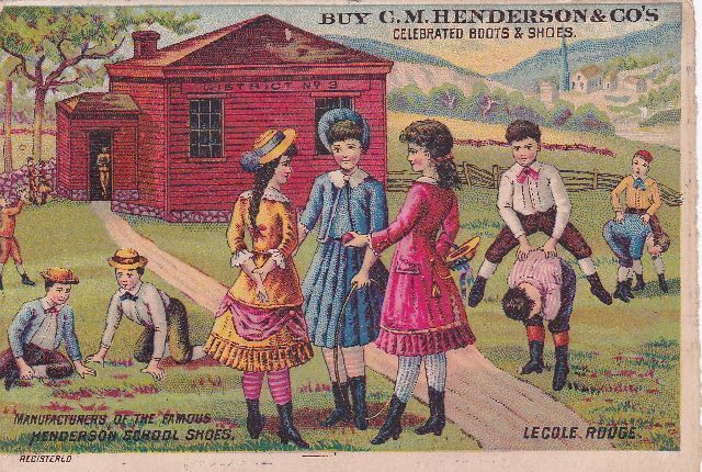 Henderson & Co Shoes ad Terre Haute IL Trade Card  