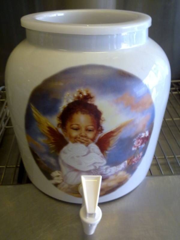 Water Crock ANGEL Porcelain Dispenser Spigot *NEW*  