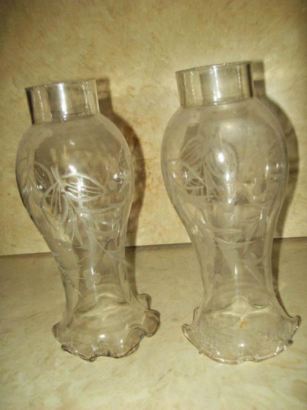 beautiful art glass 8 tall hurricane lamps shade  