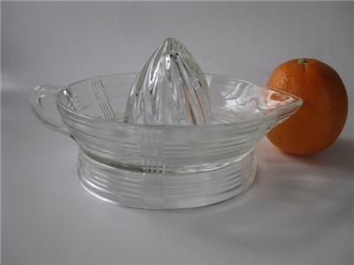 Vintage Hazel Atlas Criss Cross 8 Orange Juice Reamer  