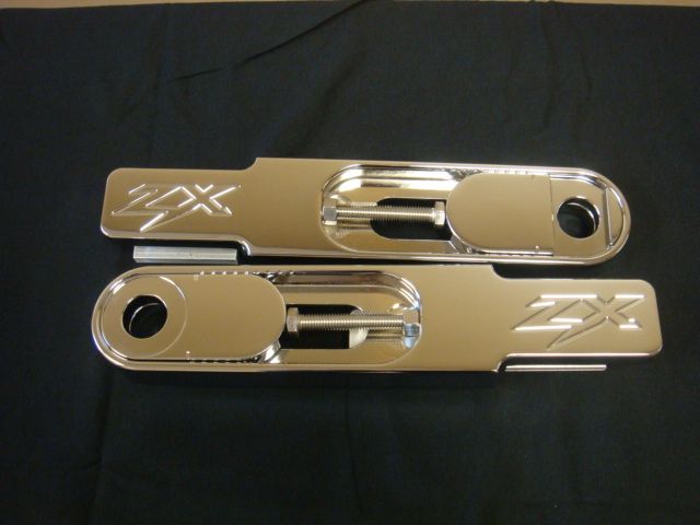 NEW CHROME ZX 6,ZX 9,ZX 12,ZX 14 Swingarm Extensions  