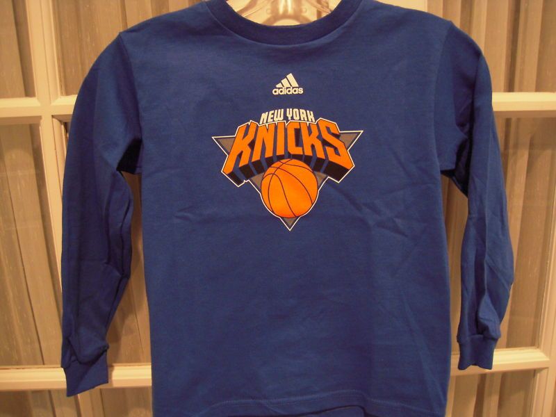 NWT Adidas Little Kids New York Knicks LS Tee   4 7  