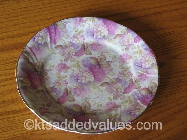 Formalities Hydrangea Chintz Soup Bowl Baum Bros NEW  