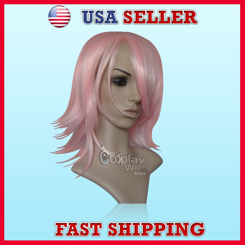 SHORT LIGHT PINK LONG BANGS COSPLAY WIG✯  