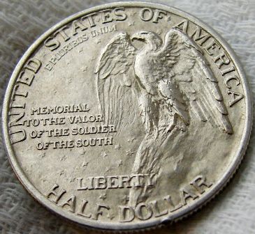 1925 STONE MOUNTAIN MEMORIAL COMMEMORATIVE HALF DOLLAR AU DETAILS 90% 