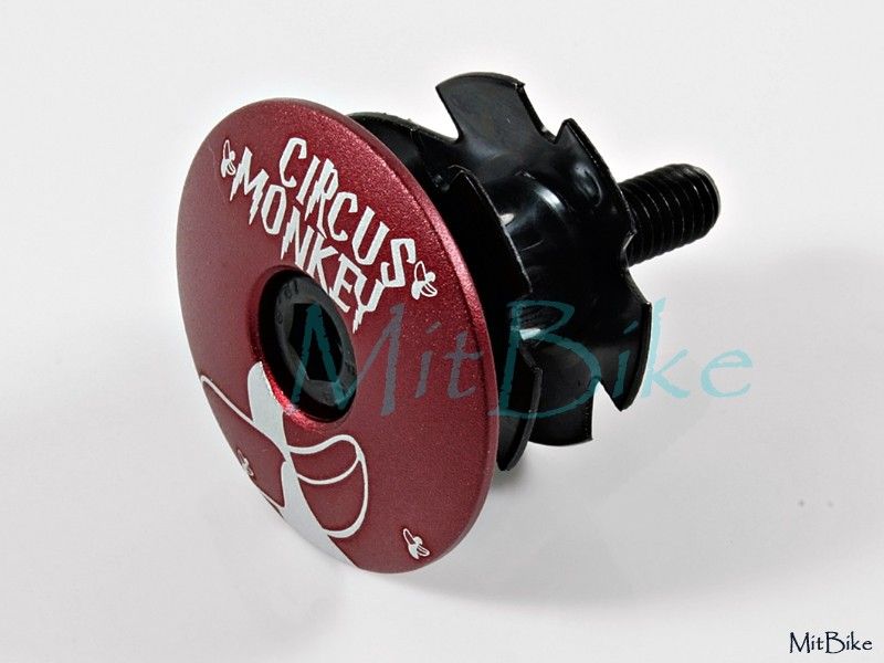 NEW Circus Monkey Headset Top Cap Screw MTB Road Red  