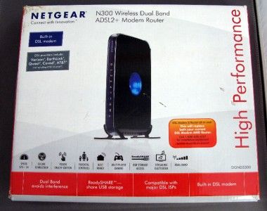 NetGear DGND3300 100NAS 270 Mbps Wireless N Modem Router DUAL BAND 