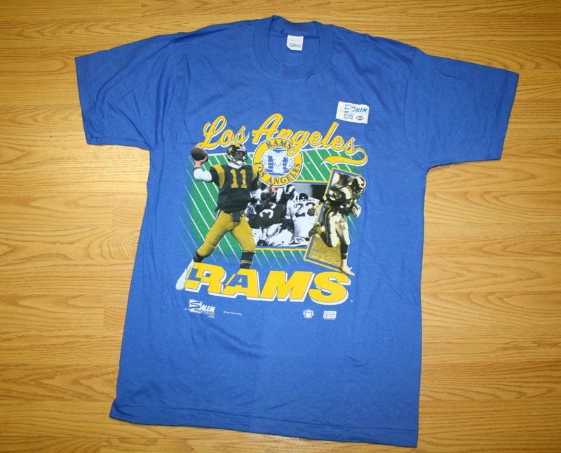 Vintage Los Angeles Rams T Shirt NFL Jim Everett  